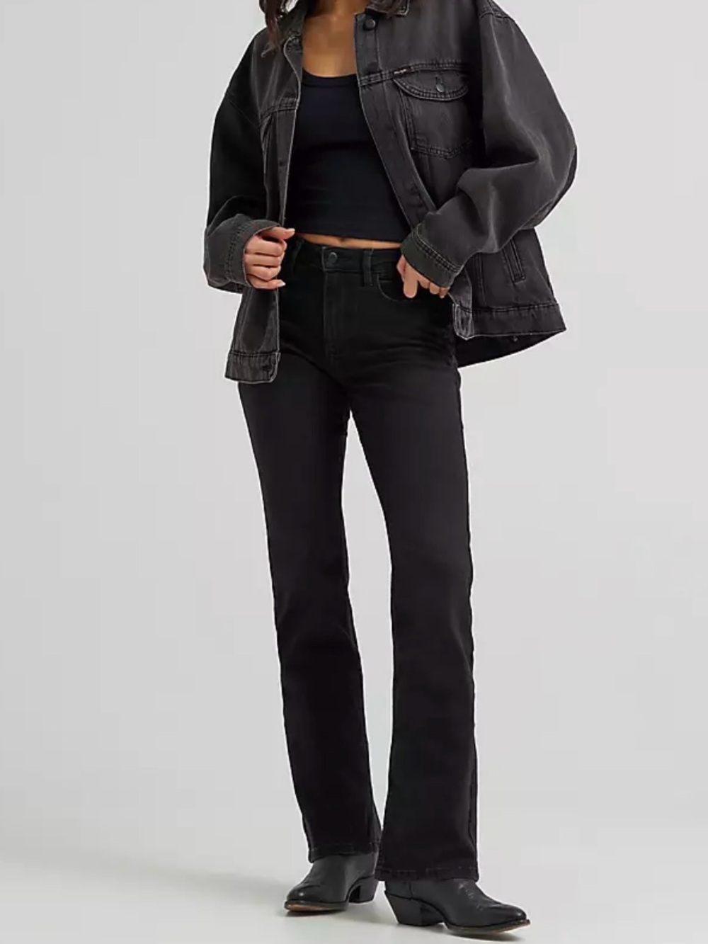 Wrangler Black Flared Jeans for Women
